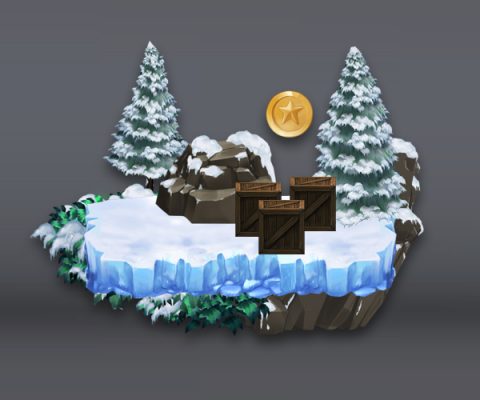 Snowy Mountains Tileset Game Art