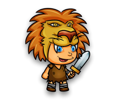 Lion Hunter Junior Game Art Character