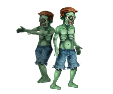 Ugly Zombie Royalty Free Game Art