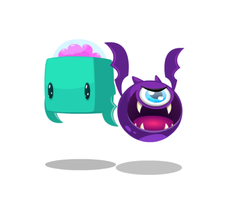 Alien Monster Bats Royalty Free Game Art