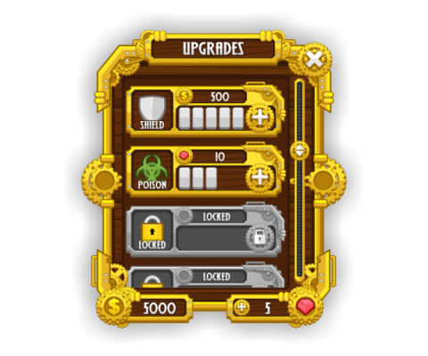Royalty Free Game Art - GUI Steampunk Style
